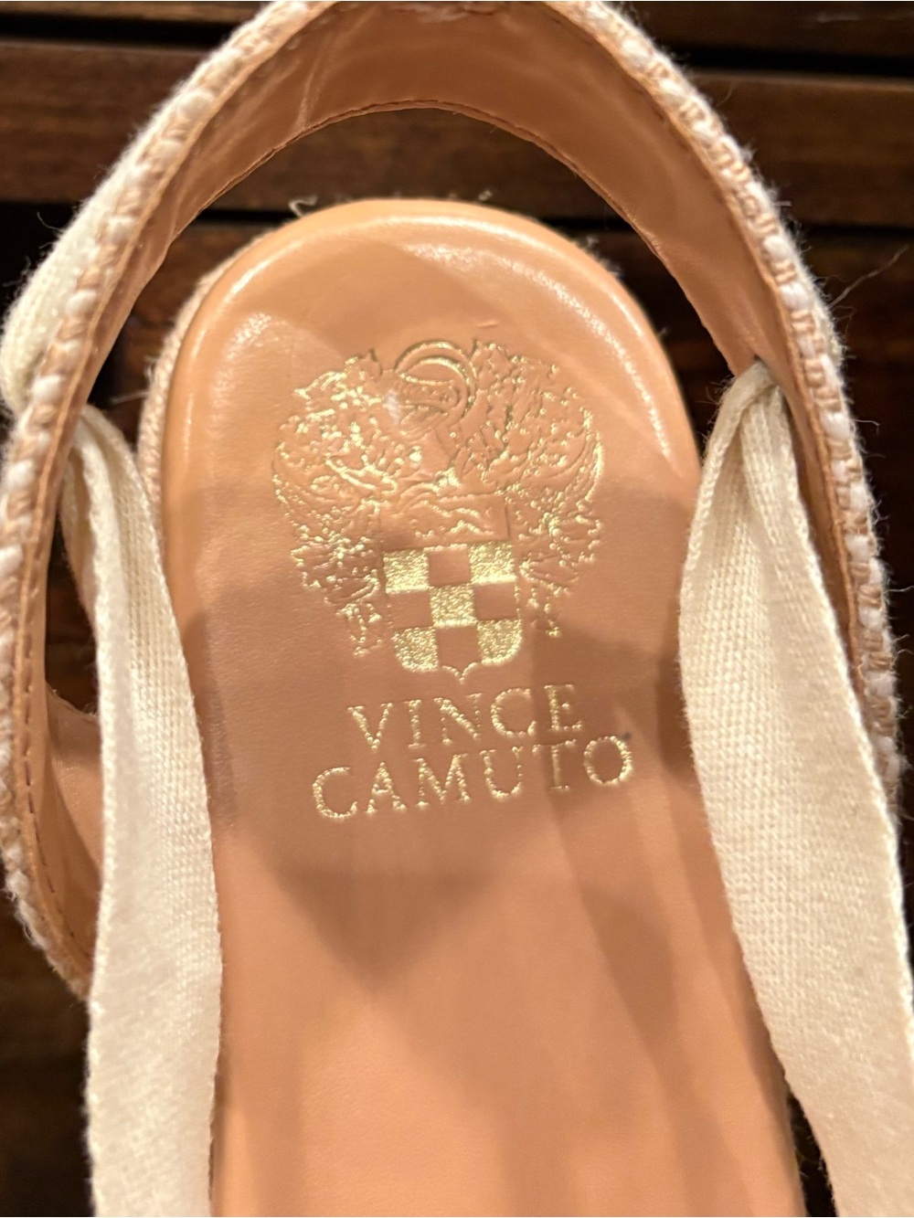 Vince Camuto VP- Bonelle Cream Lace-Up Espadrille Flats Size 9 NWOT - Picture 3 of 6